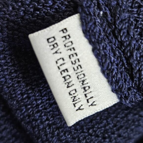 Y2K VTG St John Womens 12 Pants Santana Knit Pull On Cruise Collection Navy Blue - Picture 6 of 12